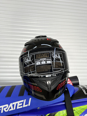 Шлем интеграл HETOSHI XD1-96 цв. Черно красный глянцевый  р. M