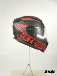 Шлем интеграл HETOSHI FF938 double visor Цв.Черно-красный Матовый р.XL