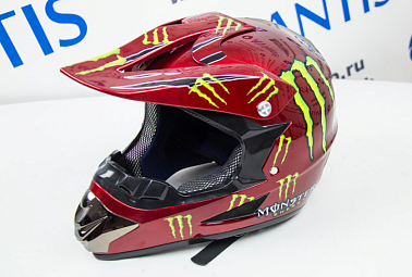 ШЛЕМ КРОССОВЫЙ MONSTER (AV) Красный
